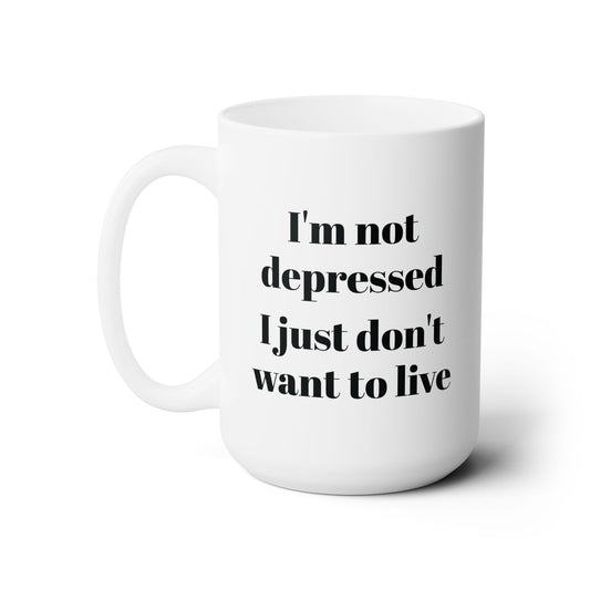 EMO, Goth, Dark, Anti establishment coffee mug, 15 oz, 2 sided design, Offbeat counterculture mug for friends, family and self.